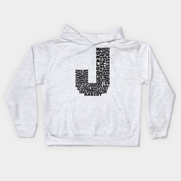 JUVENTUS - 2019 - 2020 - BLACK TEXT Kids Hoodie by gin3art